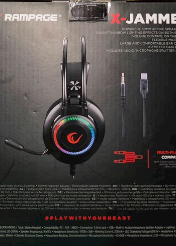 Rampage X-JAMMER Renkli Işıklı Gaming Kulaklık