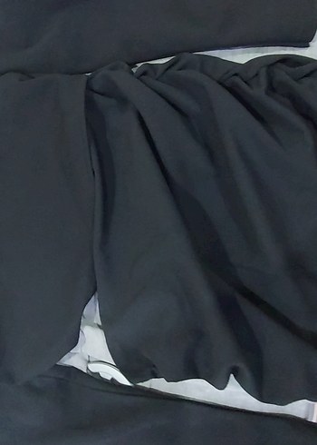 Yırtmaçlı Siyah Hamile Midi Etek - Görsel 2