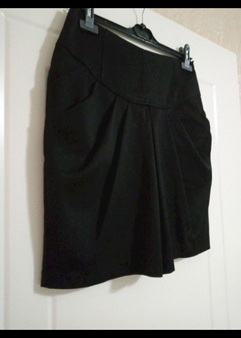 Zara Siyah Pilili Mini Etek