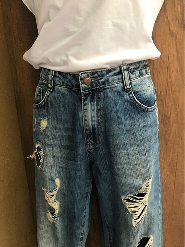 Mom jeans Yırtık eskitme Ralph lauren