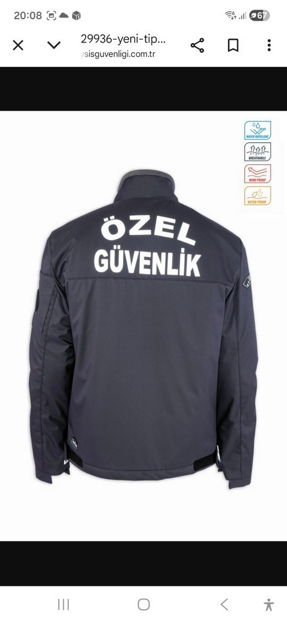 Gri Kemerli iç dış güvenlik montu - Görsel 2