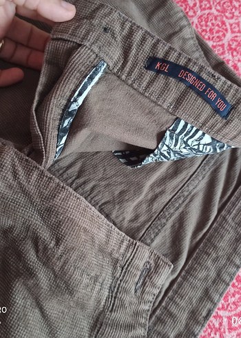 32 Beden Kadife Vizon renkte erkek Pantolon