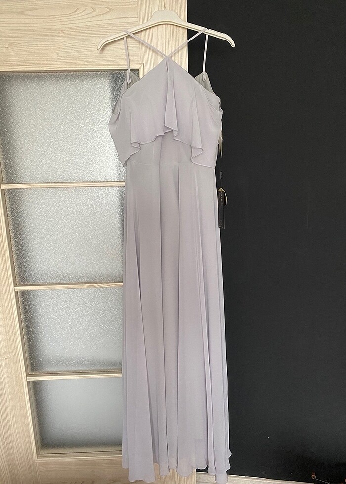 Etiketli Gri abiye - Görsel 2