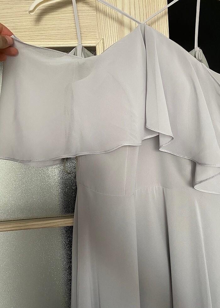 Etiketli Gri abiye - Görsel 3