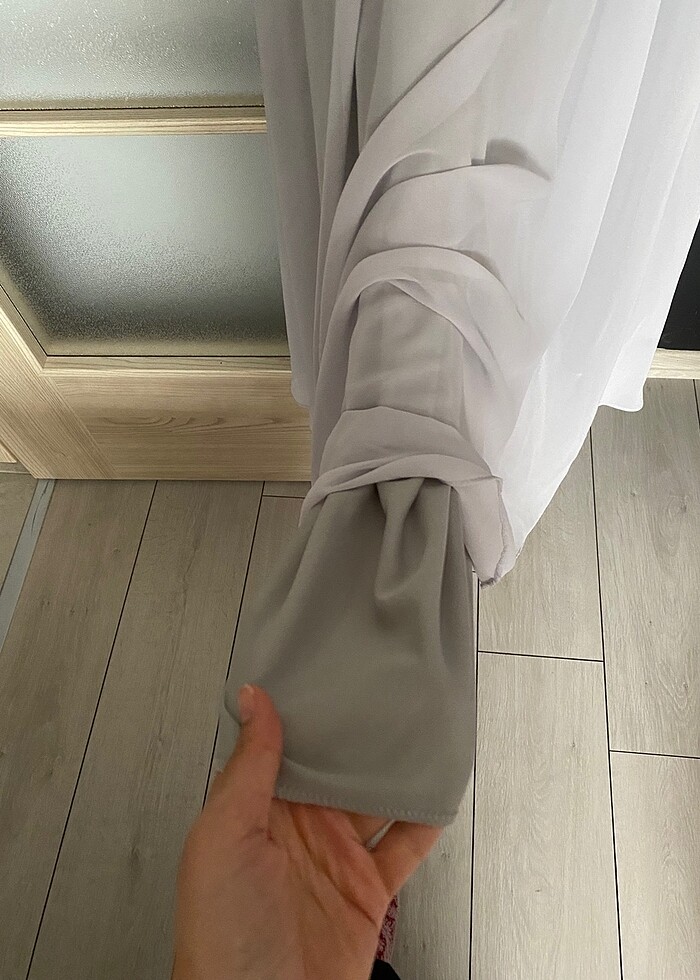 Etiketli Gri abiye - Görsel 4