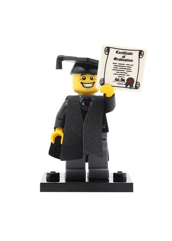 Lego col065 Minifigür, Mezun Öğrenci - Seri 5