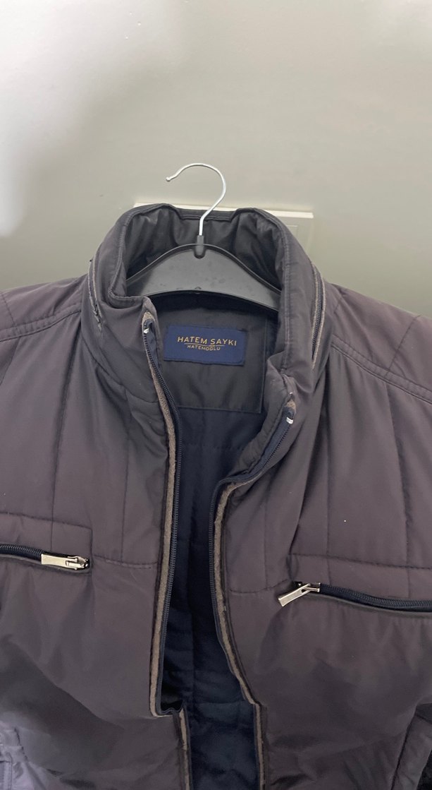 Hatem Sayki Gri Fermuarlı Erkek Mont - Görsel 2