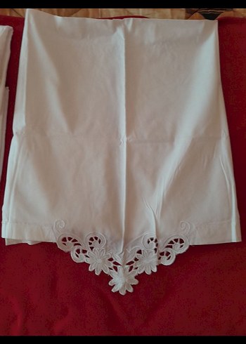 Nakışlı Beyaz iş karyola takimi - Görsel 4