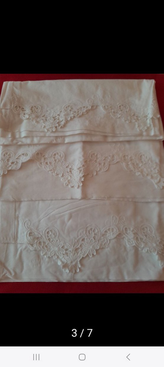 Nakışlı Beyaz iş karyola takimi - Görsel 3