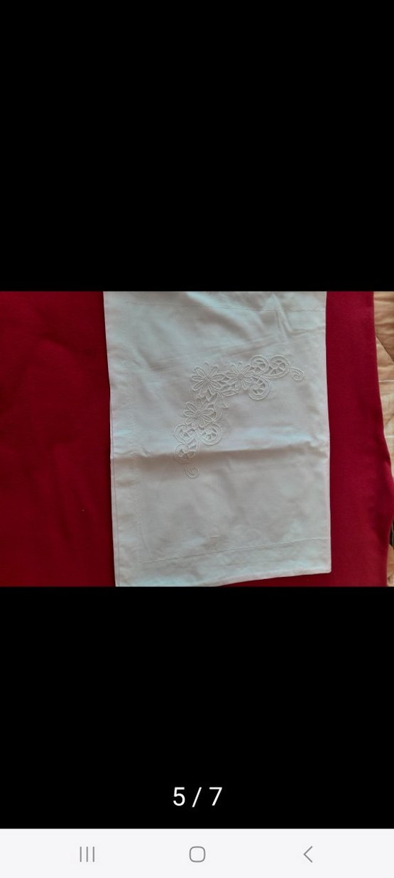 Nakışlı Beyaz iş karyola takimi - Görsel 5