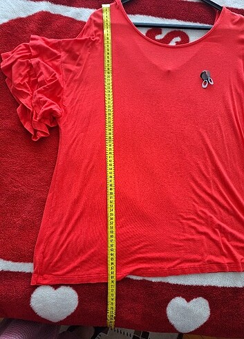 50 Beden kırmızı Renk Likralı penye bluz