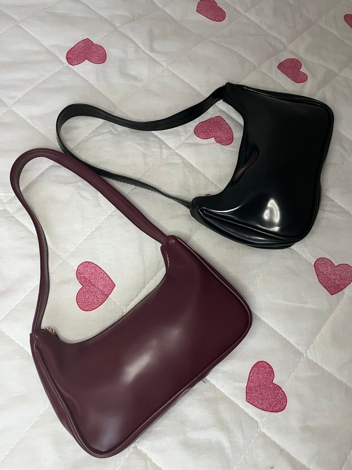 Bordo Siyah Çanta - Görsel 2