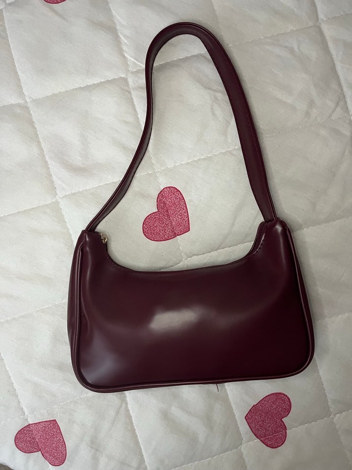 Bordo Siyah Çanta - Görsel 3