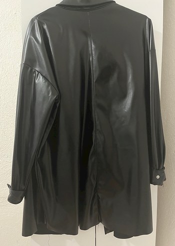Siyah Deri gömlek - Görsel 3
