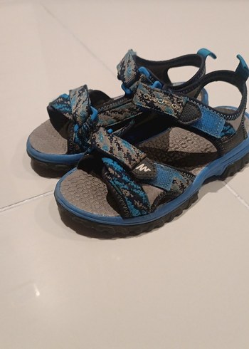 Decathlon Erkek Çocuk Mavi Yılan Desenli Cırt Cırtlı Terlik