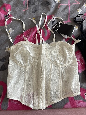 Dantel korse top