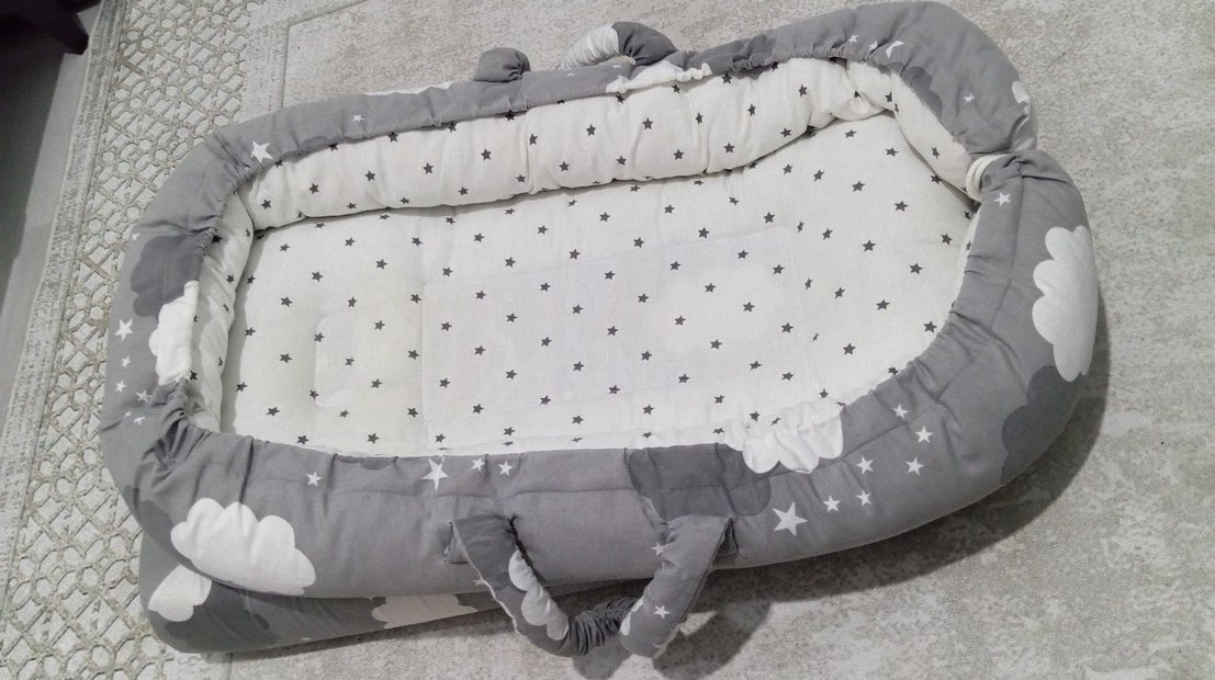 Gri Nakışlı Çocuk Uyku Minderi - Görsel 2