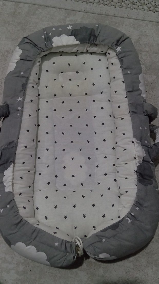 Gri Nakışlı Çocuk Uyku Minderi - Görsel 4