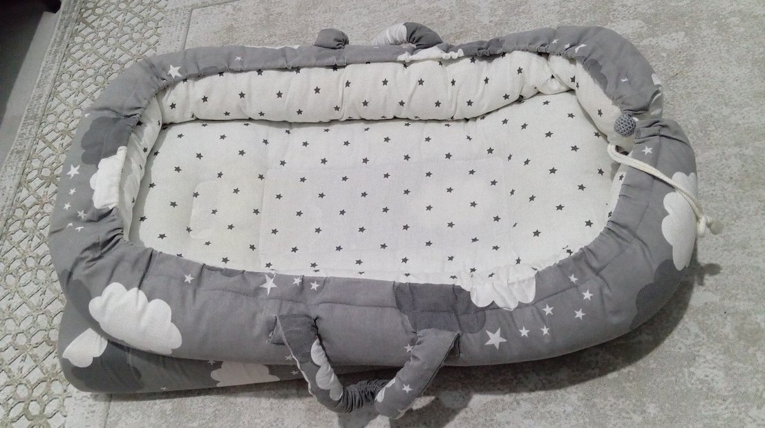 Gri Nakışlı Çocuk Uyku Minderi - Görsel 3