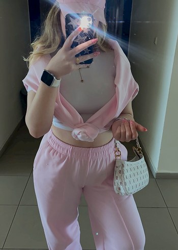 Zara pembe eşofman takımı