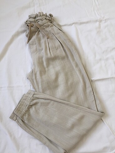 Pull and Bear Jogger Fit Keten Pantolon