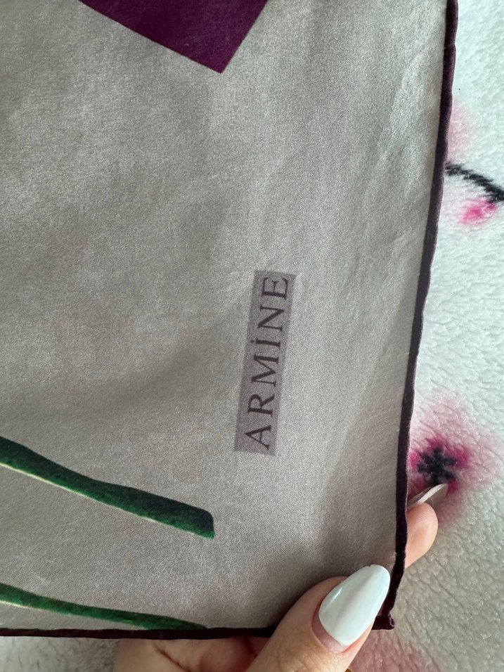 Pembe Gri Desenli Bohem Kadın Eşarp ARMİNE - Görsel 4