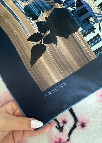 ARMİNE Bohem Stil Mavi Kadın Eşarp - Görsel 3