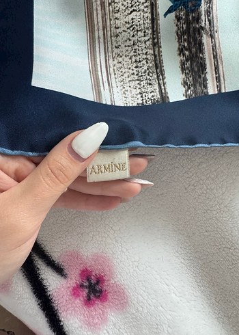 ARMİNE Bohem Stil Mavi Kadın Eşarp - Görsel 5