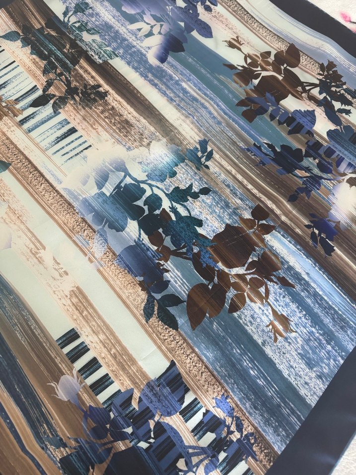 ARMİNE Bohem Stil Mavi Kadın Eşarp - Görsel 4