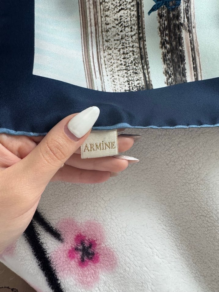 ARMİNE Bohem Stil Mavi Kadın Eşarp - Görsel 5