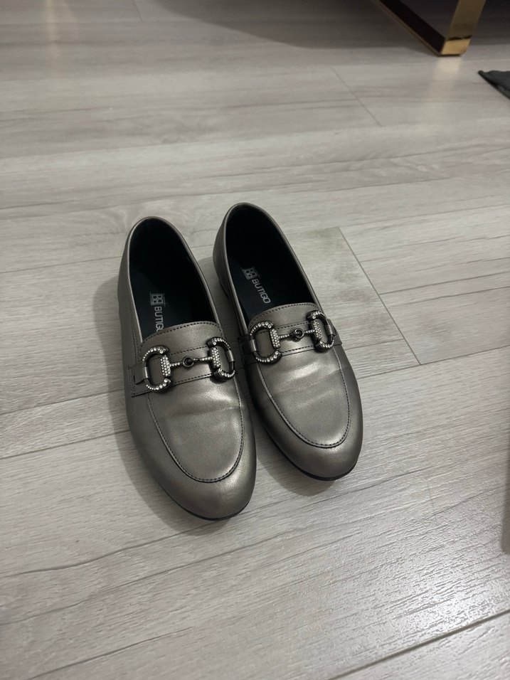 Gri Tokalı Kadın Topuklu Loafer - Görsel 2