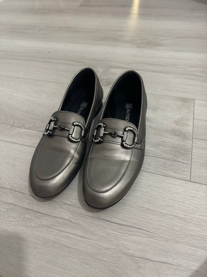 Gri Tokalı Kadın Topuklu Loafer - Görsel 3