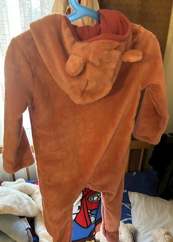 Düğmeli Kahverengi Bebek Tulumu - Görsel 2