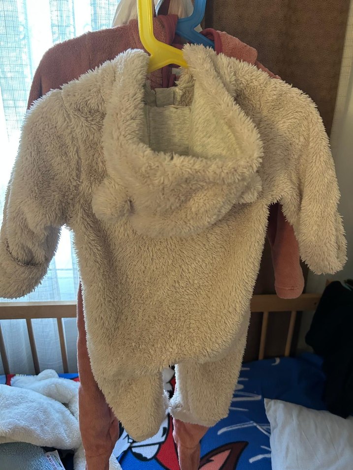 Bej Kürklü Bebek Tulumu - Görsel 2