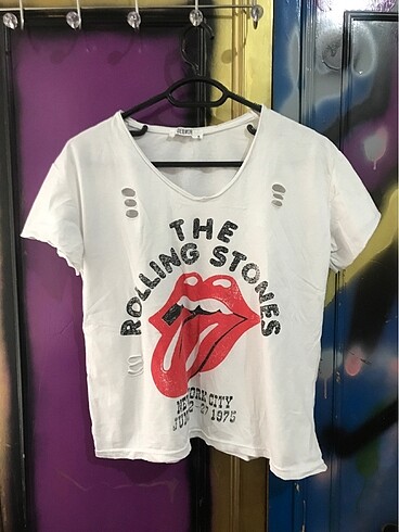 Rolling Stones Baskılı Tişört