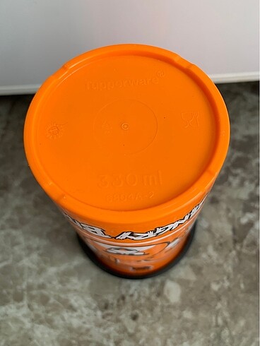  Beden turuncu Renk Tupperware 330 ml kapaklı bardak