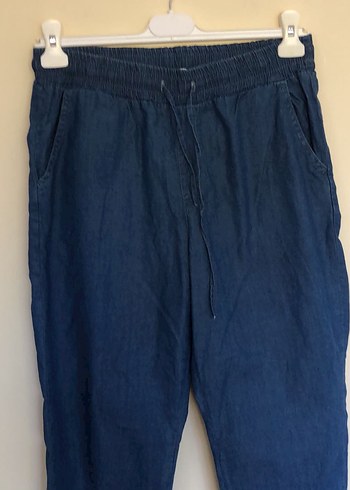 LC Waikiki Lacivert Bol Kesim Midi Denim Kadın Pantolon