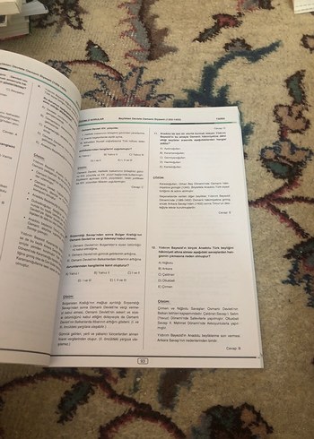 Beden Renk AYT Tarih Dört Dörtlük Konu Pekiştirme Testleri