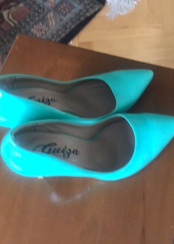Parlak Turkuaz Stiletto Topuklu Kadın Ayakkabı - Görsel 7