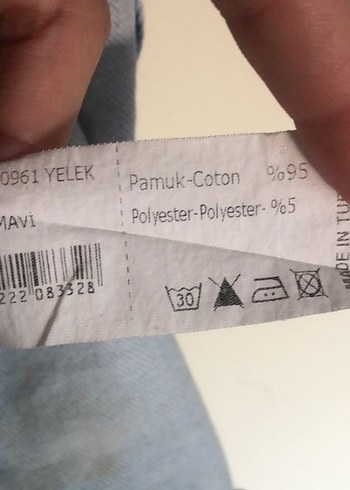 Düğmeli Kolsuz Denim Yelek boy 45 en 40 - Görsel 4