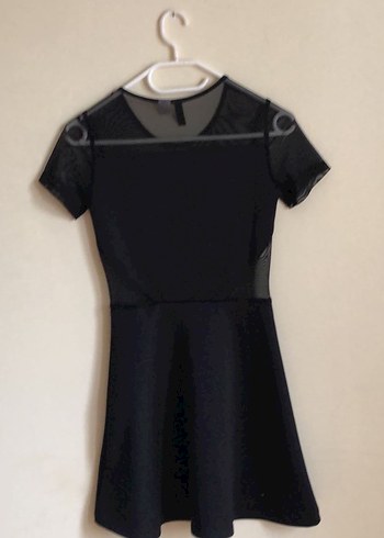 Siyah Transparan Detaylı Midi Gotik Elbise - Görsel 5