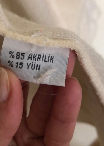 Düğmeli Beyaz Midi Keten Kadın Hırka boy 80 en 60 - Görsel 4