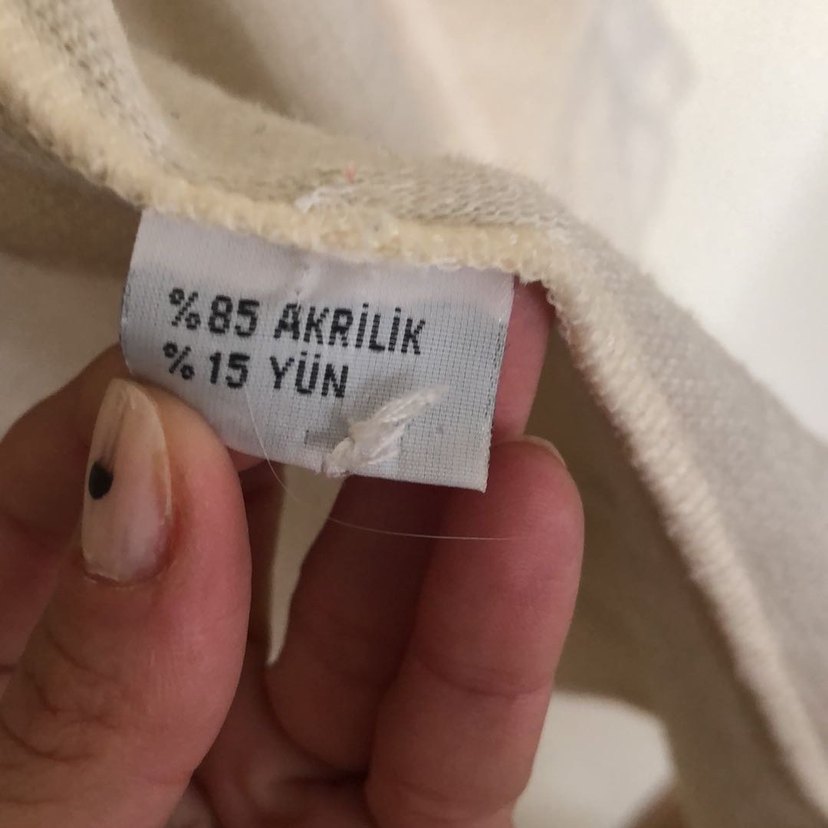 Düğmeli Beyaz Midi Keten Kadın Hırka boy 80 en 60 - Görsel 4