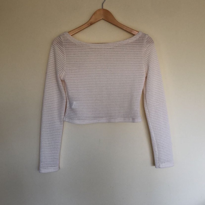 Uzun Kollu Beyaz Örgü Kadın Kazak - Görsel 5