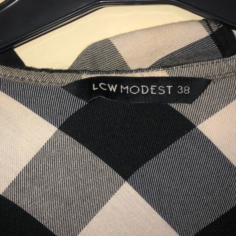 Gri Kareli Kadın Uzun Kollu Oversize Gömlek - Görsel 3