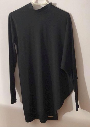 Siyah Uzun Kollu Midi Tunik - Görsel 2