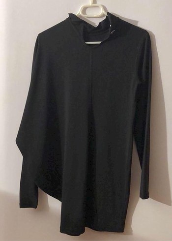 Siyah Uzun Kollu Midi Tunik - Görsel 5