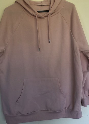 l Beden pembe Renk Kadın Pudra Rengi Kapüşonlu Sweatshirt
