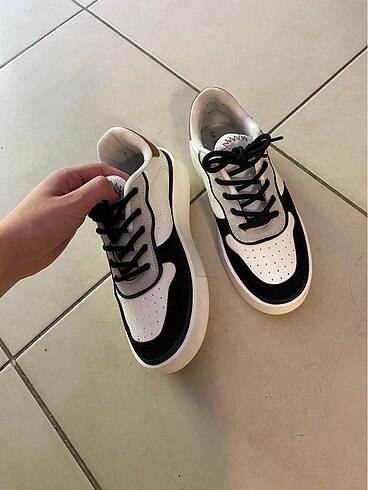 38 Beden siyah Renk Marjin Sneaker