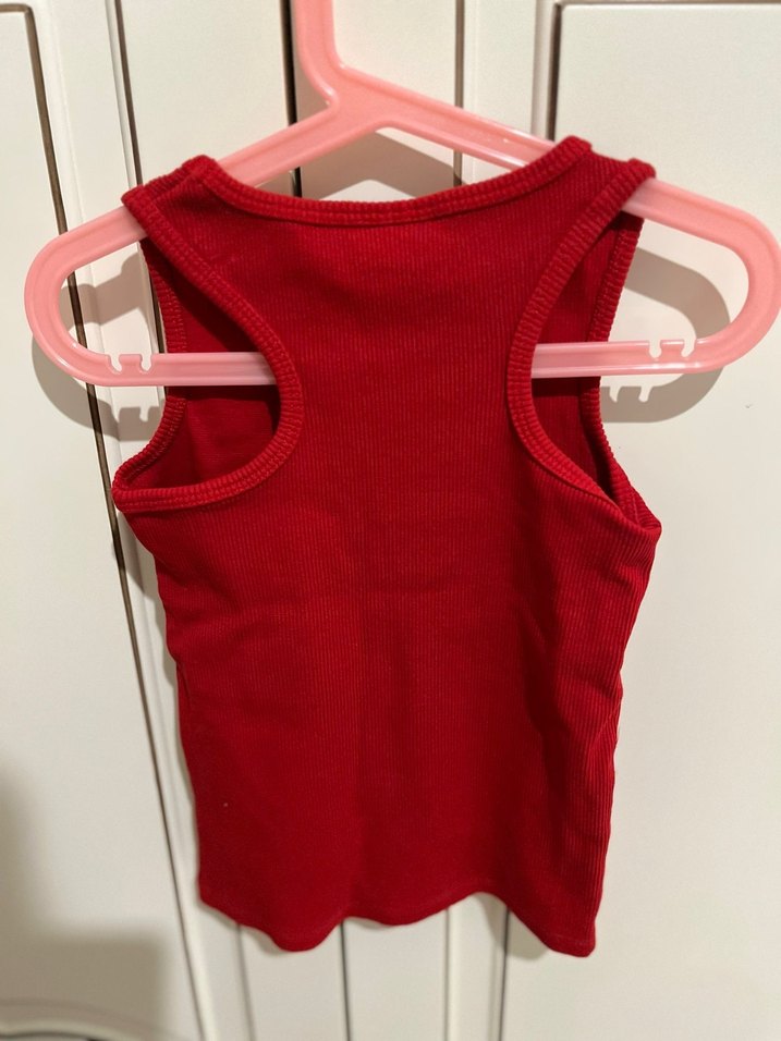 Parlak Kırmızı Baskılı Çocuk Atlet - Görsel 2